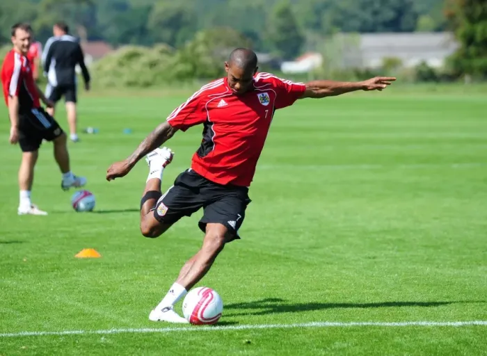 Framed Print : Bristol City First Team: Gearing Up for the 2010-11 Season - Training Session 2-9-10 Framed Print : Bristol City First Team: Gearing Up for the 2010-11 Season - Training Session 2-9-10