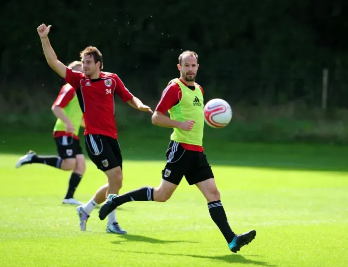 Framed Print : Bristol City First Team: Gearing Up for the 2010-11 Season - Training Session (9-9-10) Framed Print : Bristol City First Team: Gearing Up for the 2010-11 Season - Training Session (9-9-10)