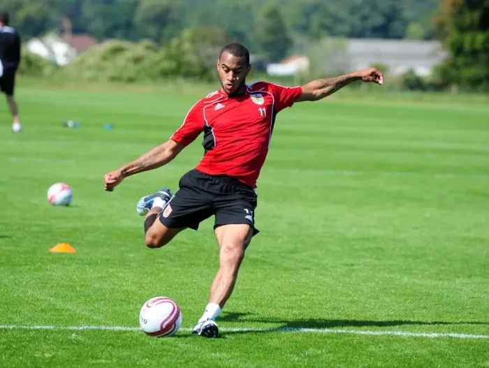 Framed Print : Bristol City First Team: Gearing Up for the 2010-11 Season - Training Session (September 2, 2010)