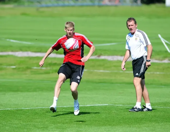 Framed Print : Bristol City First Team: Gearing Up for the 2010-11 Season - Training Session on September 2
