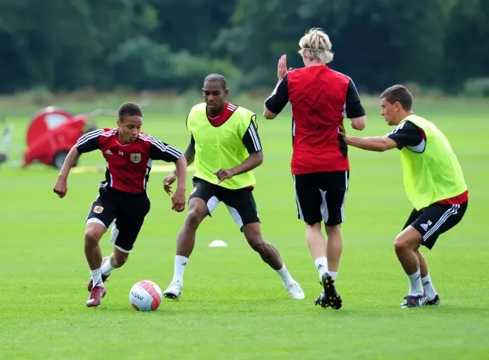 Framed Print : Bristol City First Team: Gearing Up for the 2011-12 Season - Intense Pre-season Training