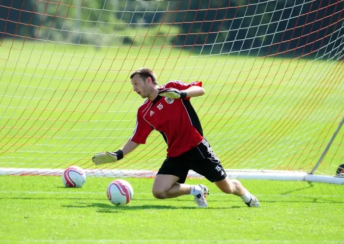 Framed Print : Bristol City First Team: Gearing Up for Season 10-11 - Training Session on September 2, 2010