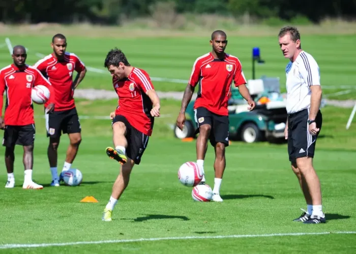 Framed Print : Bristol City First Team: Gearing Up for Season 10-11 - Training Sessions (September 2, 2010) Framed Print : Bristol City First Team: Gearing Up for Season 10-11 - Training Sessions (September 2, 2010)