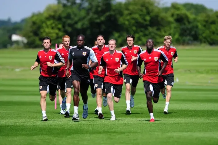Framed Print : Bristol City First Team: Gearing Up for Season 11-12 - Pre-Season Training Framed Print : Bristol City First Team: Gearing Up for Season 11-12 - Pre-Season Training
