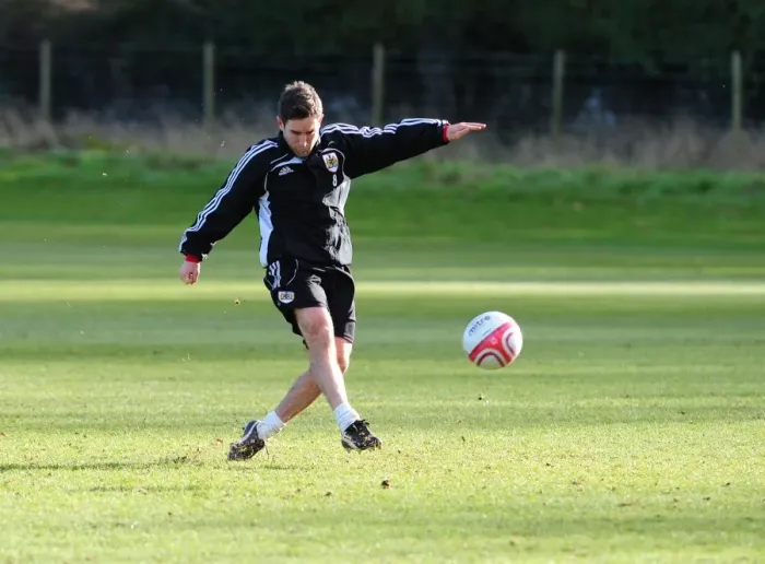 Framed Print : Bristol City First Team: Kicking Off the New Year - Training Session, January 1, 2011