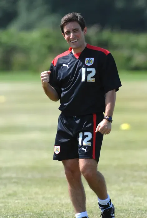 Framed Print : Bristol City First Team: Pre-Season Training 08-09 - Gearing Up for the New Season