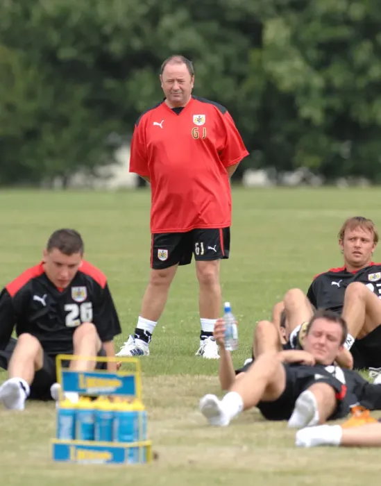 Framed Print : Bristol City First Team: Pre-Season Training 08-09 - Gearing Up for the New Season