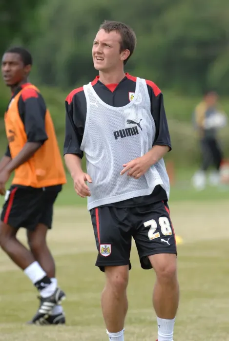 Framed Print : Bristol City First Team: Pre-Season Training 08-09 - Gearing Up for the New Season