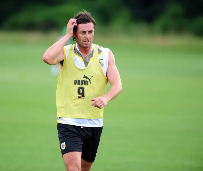 Framed Print : Bristol City First Team: Pre-Season Training 09-10 - Gearing Up for the New Season