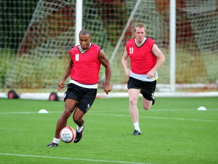 Framed Print : Bristol City First Team: Pre-Season Training 09-10 - Gearing Up for the New Season