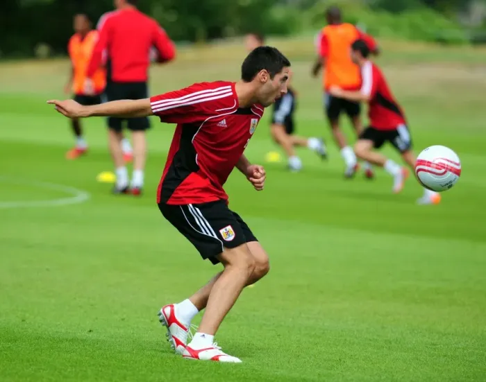 Framed Print : Bristol City First Team: Pre-Season Training 10-11 - Gearing Up for the New Season