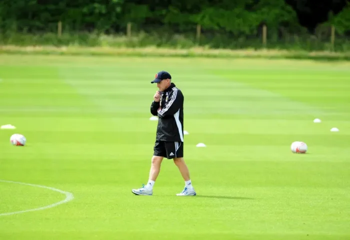 Framed Print : Bristol City First Team: Pre-Season Training 2010-11 - Gearing Up for the New Campaign