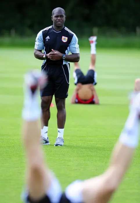 Framed Print : Bristol City First Team: Pre-season Training 2011-12 - Gearing Up for the New Season