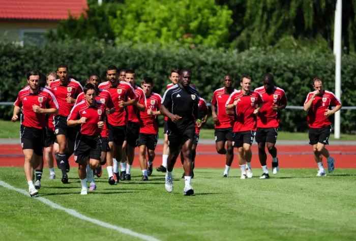 Framed Print : Bristol City First Team: Pre-Season Training in Sweden 2010-2011 - Gearing Up for Season 10-11: The Swedish Training Grounds