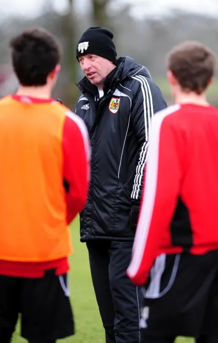 Framed Print : Bristol City First Team: Training at the Academy - Season 10-11