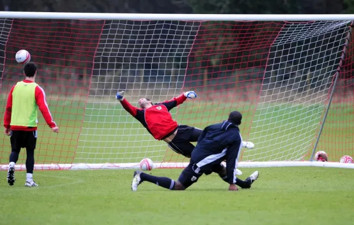 Framed Print : Bristol City First Team Training - January 13, 2011 (Season 10-11)