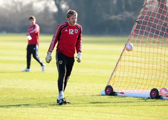 Framed Print : Bristol City First Team Training: January 2011 - Season 10-11