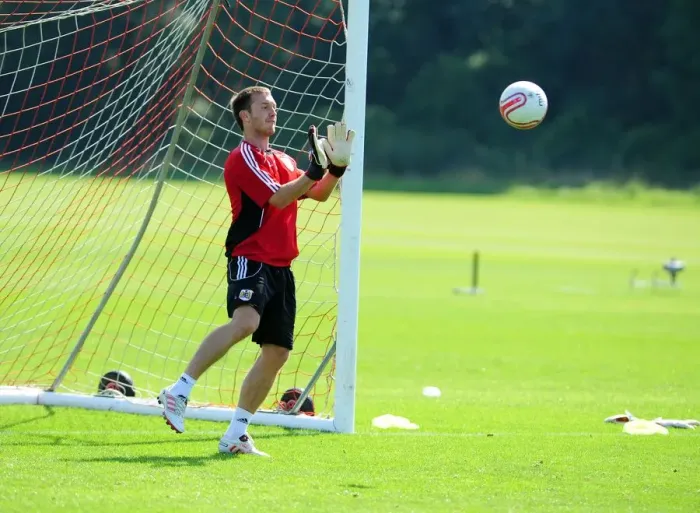 Framed Print : Bristol City First Team: Training Sessions - September 2010 (Training Day 2-9-10)