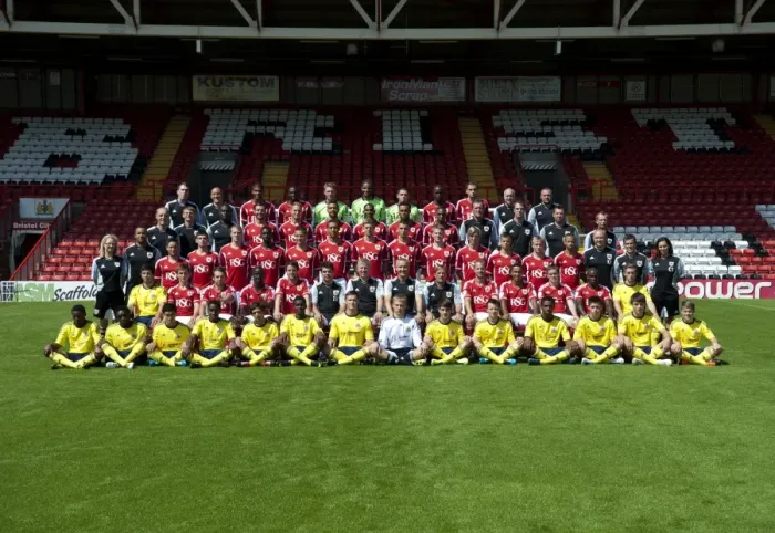 Framed Print : Bristol City First Team: United in Blue (2011-2012)