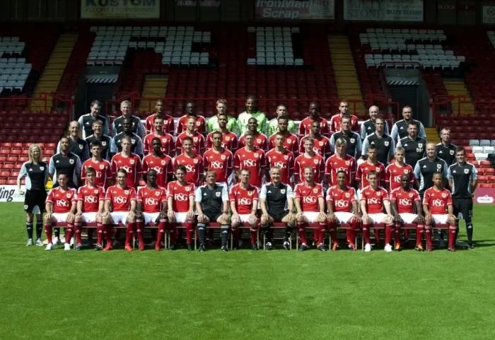 Framed Print : Bristol City First Team: United in Blue (2011-2012)