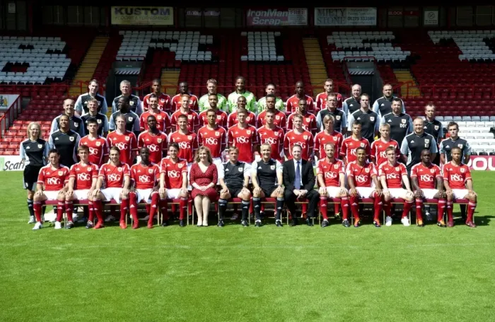 Framed Print : Bristol City First Team: United in Blue (2011-2012)