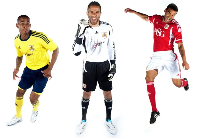 Framed Print : Bristol City First Team: Unveiling the New Kits for Season 11-12