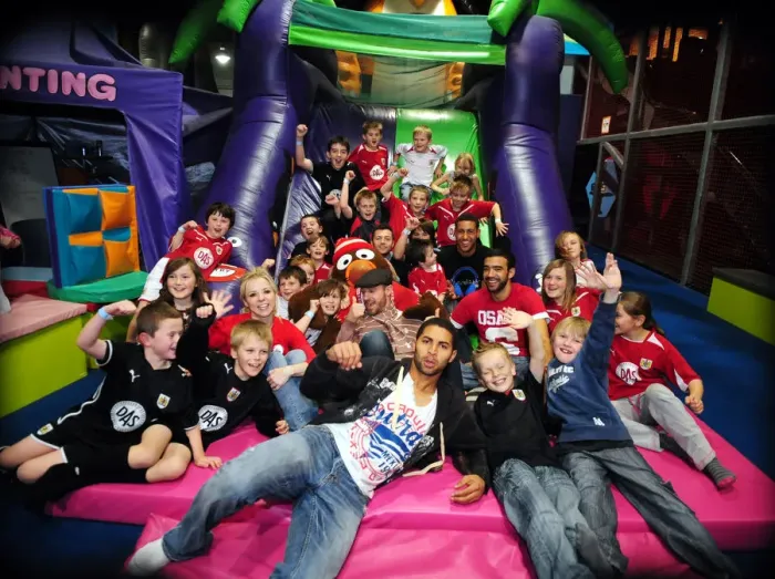 Framed Print : Bristol City First Team's Jolly Holiday: City Redz Christmas Party at Jump (Season 09-10)