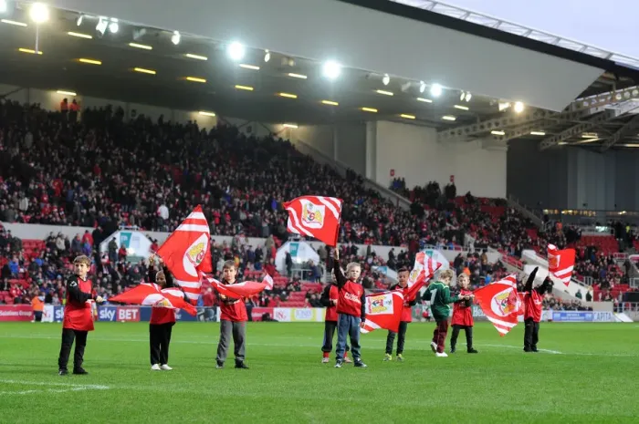 Framed Print : Bristol City Flag Bearers at Ashton Gate during Bristol City vs QPR, Sky Bet Championship Match, 2015 Framed Print : Bristol City Flag Bearers at Ashton Gate during Bristol City vs QPR, Sky Bet Championship Match, 2015
