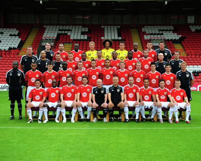 Framed Print : Bristol City Football Club: The 2016-2017 Squad and Management Team