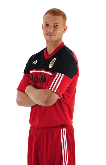 Framed Print : Bristol City Football Club: Ryan Taylor's Focused Expression at Ashton Gate Stadium (Pre-Season Head Shots)