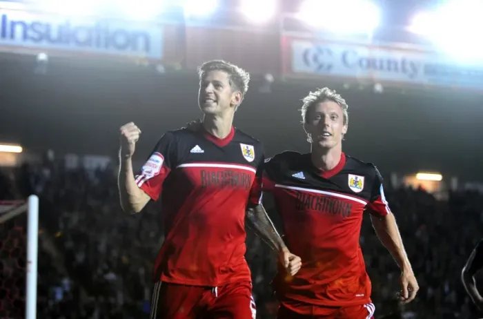 Framed Print : Bristol City Football Club: Championship Victory Celebration - Stead and Woolford's Emotional Reaction (Joe Meredith / Josephmeredith)