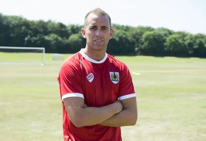 Framed Print : Bristol City Football Club: Aaron Wilbraham in Training (July 2, 2014)