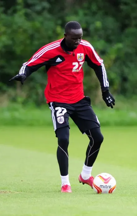 Framed Print : Bristol City Football Club: Albert Adomah in Training, September 2012