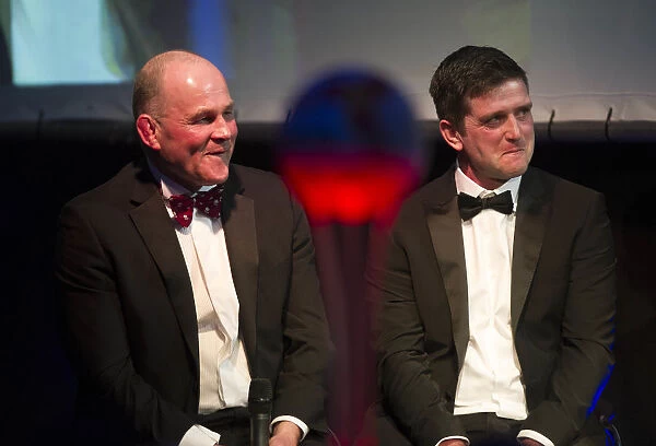 Bristol City Football Club: Andy Robinson and Dave Edmondson at the 2015 Gala Dinner, Marriott Hotel
