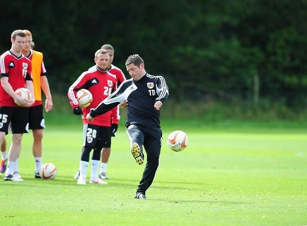 Bristol City Football Club: Assistant Manager Tony Docherty Leads Training Session