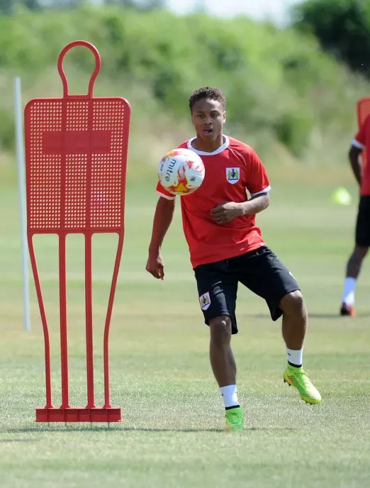 Framed Print : Bristol City Football Club: Bobby Reid in Training (July 2, 2014) Framed Print : Bristol City Football Club: Bobby Reid in Training (July 2, 2014)
