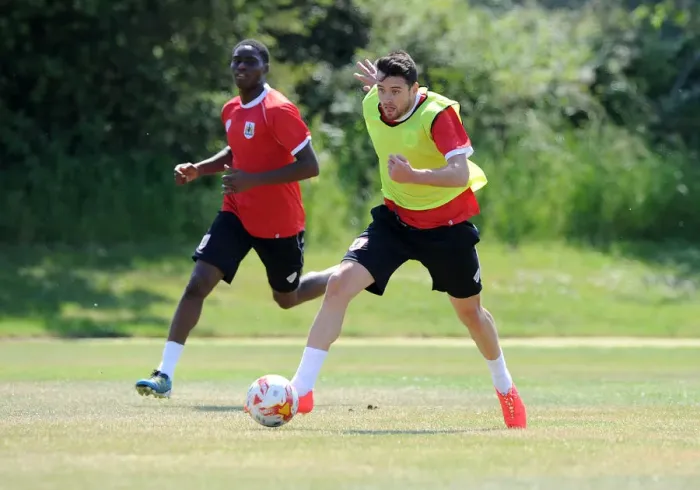 Framed Print : Bristol City Football Club: Brendan Moloney in Training (July 2, 2014)