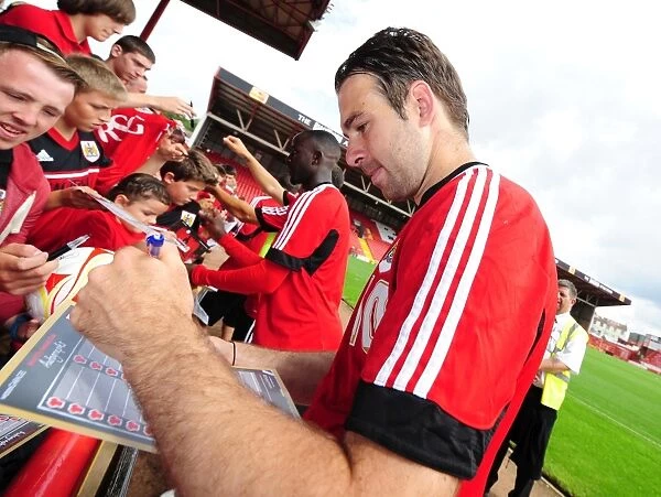 Bristol City Football Club: Brett Pitman Signs Autographs at Pre-Season Open Day