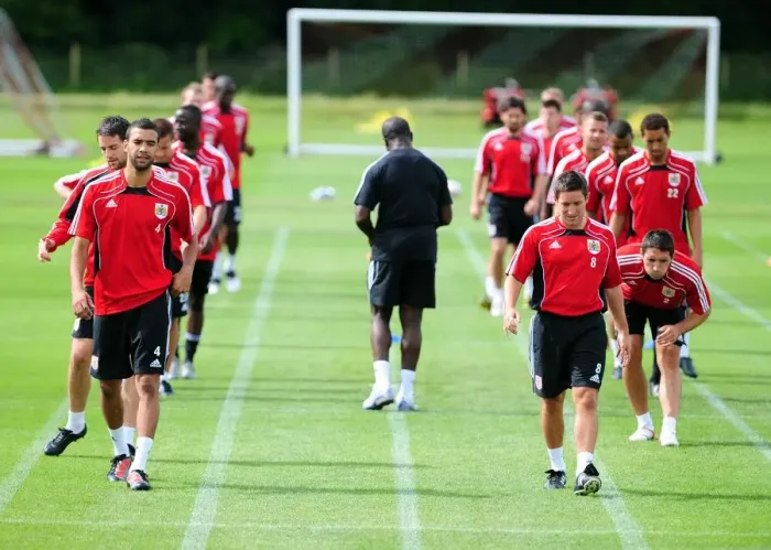 Framed Print : Bristol City Football Club: Championship Squad Begins Pre-Season Training