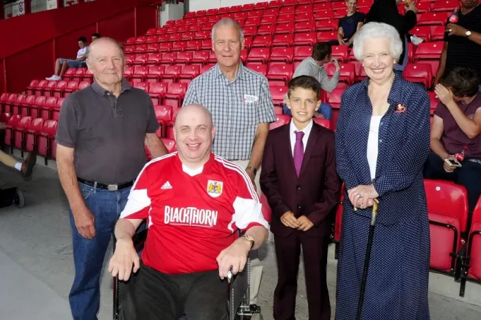 Framed Print : Bristol City Football Club Dedicates New Wheelchair Area in Honor of Ian Cottle's Record-Breaking Attendance - Bristol City V Bradford City, August 3, 2013 Framed Print : Bristol City Football Club Dedicates New Wheelchair Area in Honor of Ian Cottle's Record-Breaking Attendance - Bristol City V Bradford City, August 3, 2013