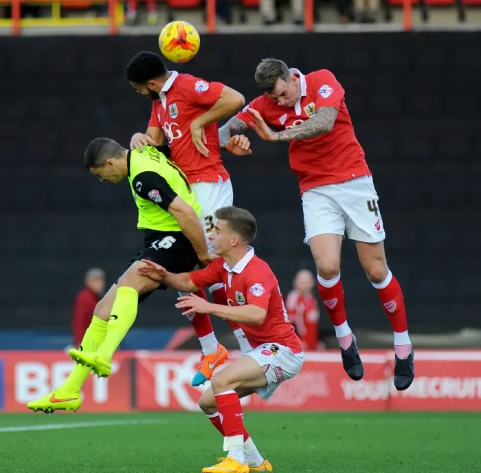Framed Print : Bristol City Football Club: Derrick Williams and Aden Flint Battle for Possession during Bristol City vs Oldham, 11 / 01 / 2014 Framed Print : Bristol City Football Club: Derrick Williams and Aden Flint Battle for Possession during Bristol City vs Oldham, 11 / 01 / 2014