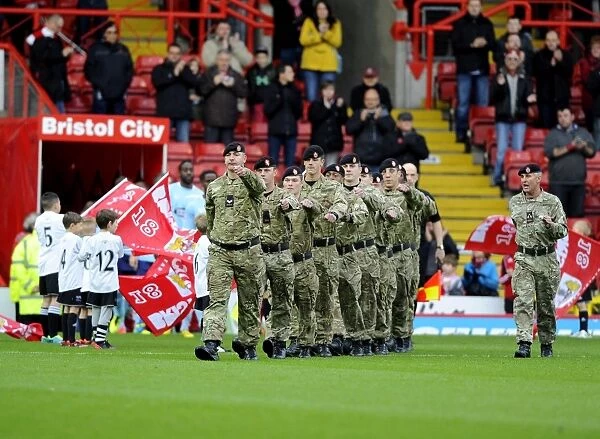 Bristol City Football Club: FA Cup First Round - Soldiers Lead Team Out Against Dagenham and Redbridge