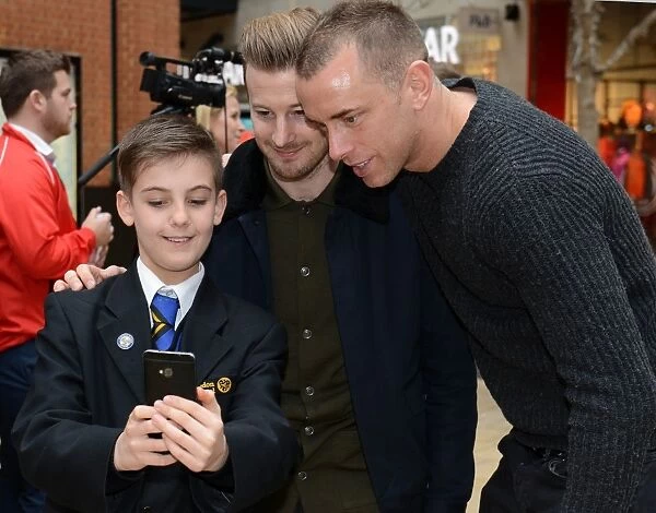 Bristol City Football Club: Fan's Selfie with Wade Elliott and Aaron Wilbraham at Cabot Circus (Johnstones Paint Trophy)