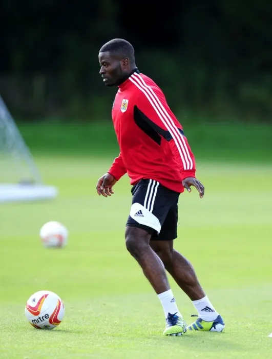 Framed Print : Bristol City Football Club: George Elokobi Joins Training Ahead of Loan Move