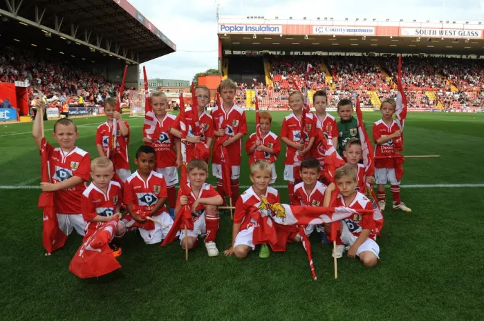 Framed Print : Bristol City Football Club: Honor Guard and Flag Ceremony during Sky Bet League One Match against Doncaster Rovers