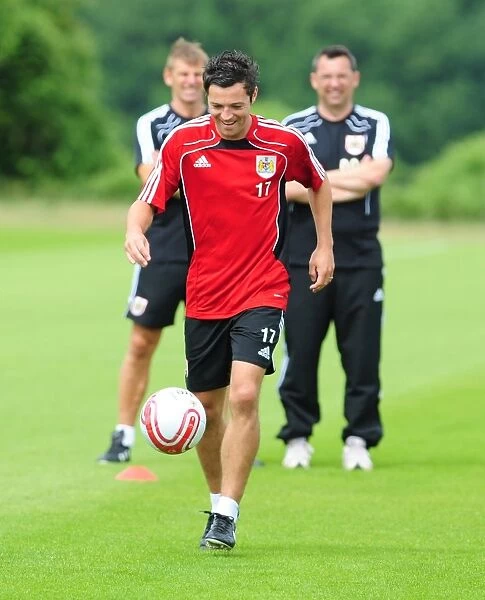 Bristol City Football Club: Ivan Sproule in Action during Pre-Season Training