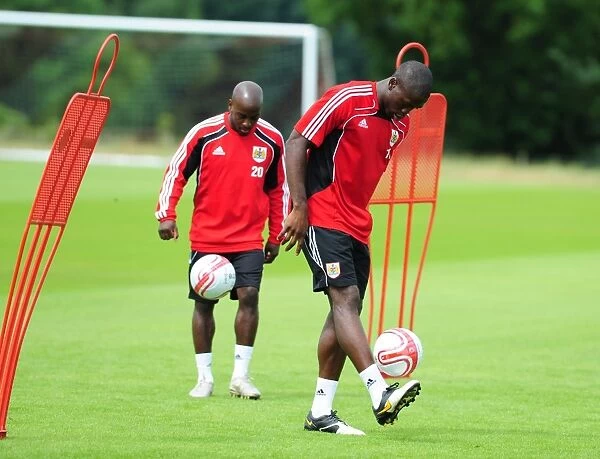 Bristol City Football Club: John Akinde and Jamal Campbell-Ryce in Pre-Season Training