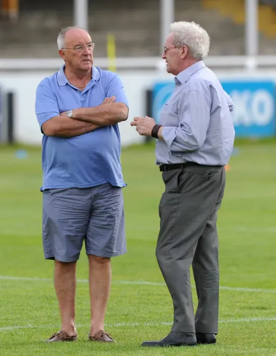 Framed Print : Bristol City Football Club: Keith Burt and Keith Dawe at Bath City's Twerton Park (2015) Framed Print : Bristol City Football Club: Keith Burt and Keith Dawe at Bath City's Twerton Park (2015)