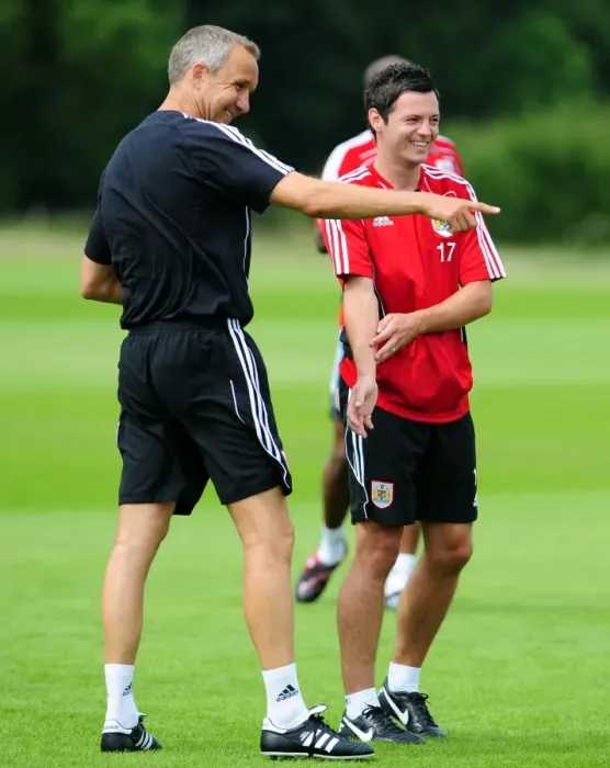 Framed Print : Bristol City Football Club: Keith Millen and Ivan Sproule in Championship Pre-Season Training