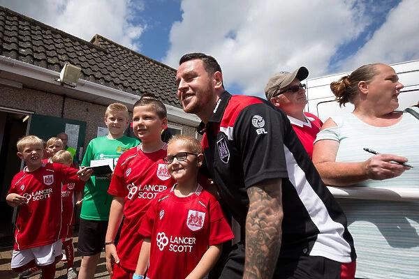 Bristol City Football Club: Lee Tomlin Interacts with Kids before Pre-Season Match against Hengrove Athletic
